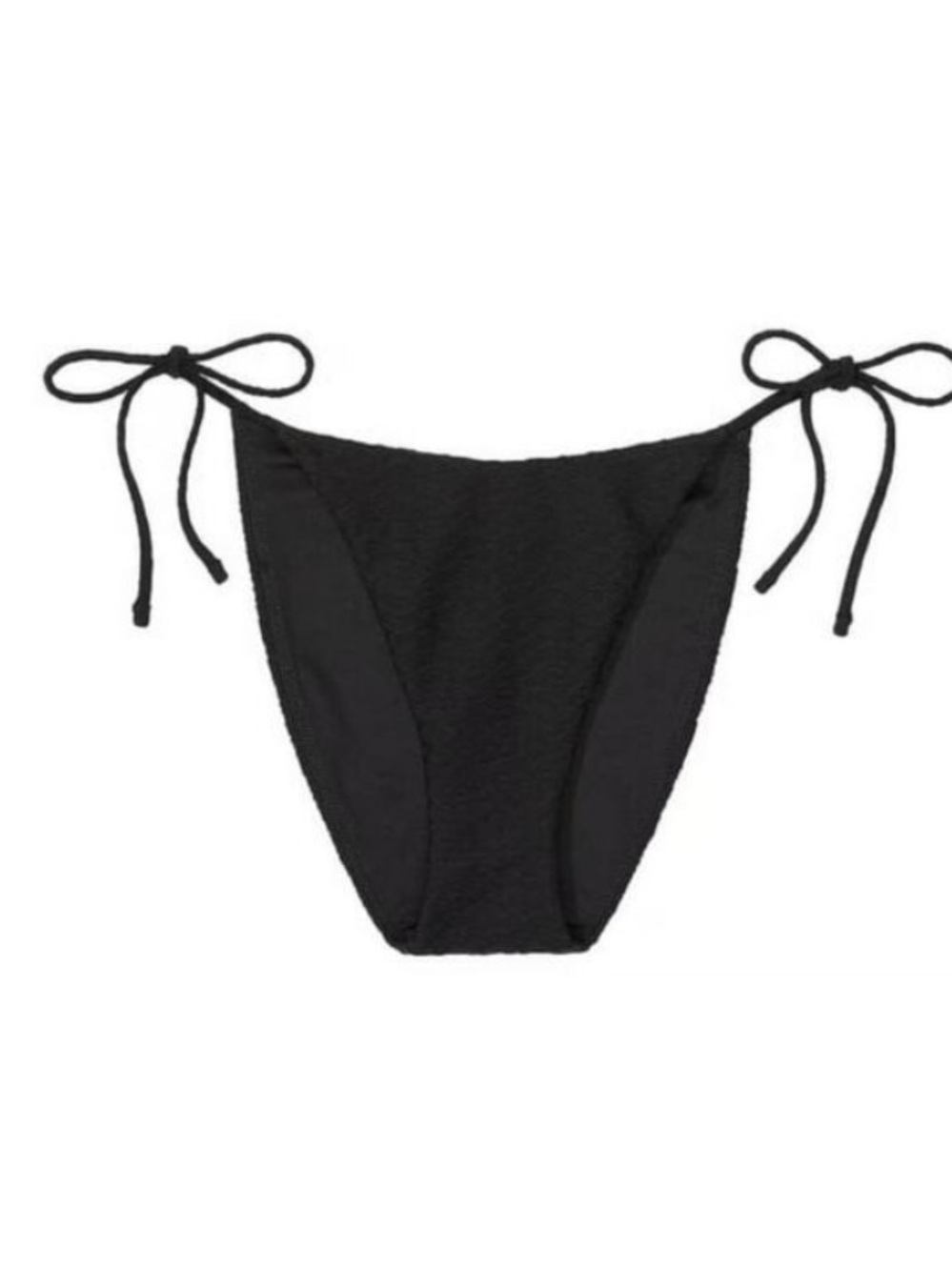 Victoria's Secret Mix & Match Swim Bikini Bottom Black  Cheeky String Side Tie L